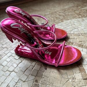 Pink metallic 👡 size 7